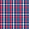 Plaid Seamless. Pastel gingham pattern. Background for memory day, independens usa. Wallpaper, blanket. Royalty Free Stock Photo