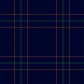 Plaid seamless pattern in blue. Check fabric texture. Vector textile print Royalty Free Stock Photo