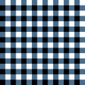 Plaid seamless pattern in blue, white and black.