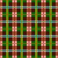 Plaid, seamless pattern, brown, green, vector background Royalty Free Stock Photo