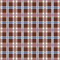 Plaid, seamless pattern, brown, vector. Royalty Free Stock Photo