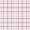 Plaid seamless pattern. Check cosy plaids. Repeating tartan checks design. Repeated scottish fall flannel. Madras fabric print