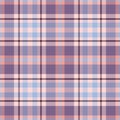 Plaid seamless pattern. Check cosy plaids. Repeating tartan checks design. Repeated scottish fall flannel. Madras fabric prints