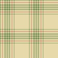 Plaid seamless pattern. Check fabric texture. Vector textile print Royalty Free Stock Photo