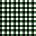 Plaid seamless pattern in green, white and black.
