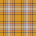Plaid seamless pattern in orange. Check fabric texture. Vector textile print Royalty Free Stock Photo