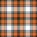 Plaid seamless pattern in orange. Check fabric texture. Vector textile print Royalty Free Stock Photo