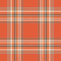 Plaid seamless pattern in orange. Check fabric texture. Vector textile print Royalty Free Stock Photo