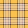 Plaid seamless pattern in orange. Check fabric texture. Vector textile print Royalty Free Stock Photo