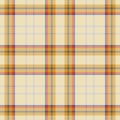 Plaid seamless pattern in orange. Check fabric texture. Vector textile print Royalty Free Stock Photo