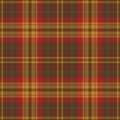 Plaid seamless pattern in orange. Check fabric texture. Vector textile print Royalty Free Stock Photo