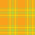Plaid seamless pattern in orange. Check fabric texture. Vector textile print Royalty Free Stock Photo