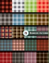 Plaid seamless pattern, pattern swatches included Royalty Free Stock Photo