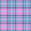 Plaid seamless pattern. Repeating checker fabric design prints plaids. Repeated check ekose. Checks square line. Vichi cloth