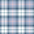 Plaid seamless pattern. Repeating checker fabric design prints plaids. Repeated check ekose. Checks square line. Vichi cloth