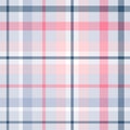 Plaid seamless pattern. Repeating tartan color. Check prints. Repeated flannel. Madras fabric. Softness patterned. Repeat ekose Royalty Free Stock Photo