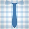 Plaid shirt with tie. Happy Father`s Day. Vector illustration, flat design Royalty Free Stock Photo