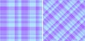 Plaid textile pattern of seamless texture fabric with a background check tartan vector. Set in gradient colors for golf fashion