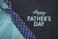 Plaid tie for fathers day Royalty Free Stock Photo