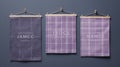 Purple Plaid Towels Mockup: Graphic Design-inspired Flannel Sign