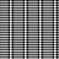 Plaid Vector Pattern in black and white.White and Black Overcheck. Seamless Textile Print Royalty Free Stock Photo