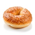 Plain bagel, organic, fresh baked goods