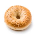 Plain bagel, organic, fresh baked goods