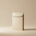 A plain, beige paper envelope with a rectangular shape and a pointed flap. It is standin Royalty Free Stock Photo