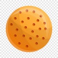 Plain biscuit icon, cartoon style