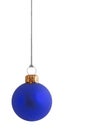 Plain Blue Christmas Bauble Royalty Free Stock Photo