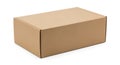 A plain brown cardboard box ready for shipping or storage purposes Royalty Free Stock Photo