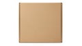Plain brown cardboard box shown against a white background Royalty Free Stock Photo