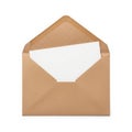 A plain brown envelope with a flap ready for sealing and mailing Royalty Free Stock Photo
