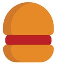 Plain burger, icon Royalty Free Stock Photo