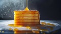 A plain cake, once bland, becomes the canvas for a sweet masterpiece when adorned with honey glaze