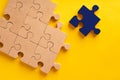 Plain colorful jigsaw puzzle for Business & strategy concept