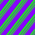 Plain 2d background made of symmetrically arranged cross bright green stripes on purple background