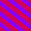 Plain 2d background made of symmetrically arranged red dashes, stripes on purple background