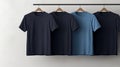 plain dark blue tshirt mock up Royalty Free Stock Photo