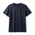Plain dark navy blue t shirt isolated on white background Royalty Free Stock Photo