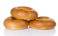 Plain Or Egg Bagel Trio Royalty Free Stock Photo