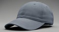 Plain Gray Baseball Cap on a Neutral Background Royalty Free Stock Photo