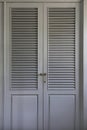 Gray wardrobe door panels Royalty Free Stock Photo