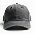 Plain grey baseball cap front view on white background. Simple accessory for everyday wear. Cap offers sun protection. Versatile Royalty Free Stock Photo