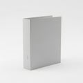 A plain grey binder standing upright against a white background Royalty Free Stock Photo