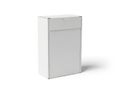 Plain grey cardboard box standing upright against a white background Royalty Free Stock Photo