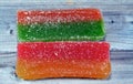 plain jelly colorful taffy candy sweets with flavors covered with sugar, Egyptian cultural desserts of prophet Muhammad birth