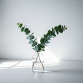 Is a plain light colored wall enhancing the focus on the botanical Royalty Free Stock Photo