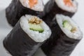 Plain mixed sushi rolls Royalty Free Stock Photo