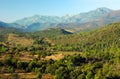 Plain and mountains in corsica Royalty Free Stock Photo